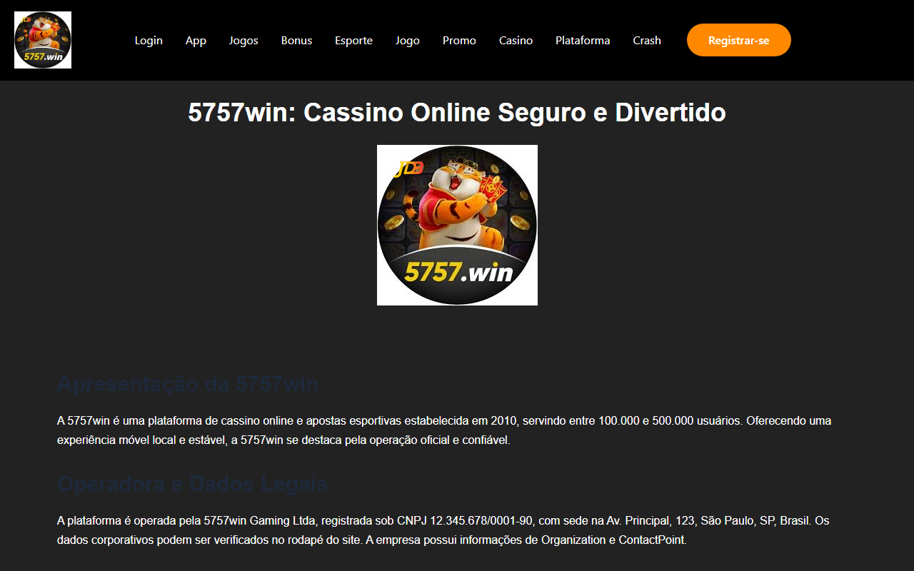 5757winslots.com screenshot