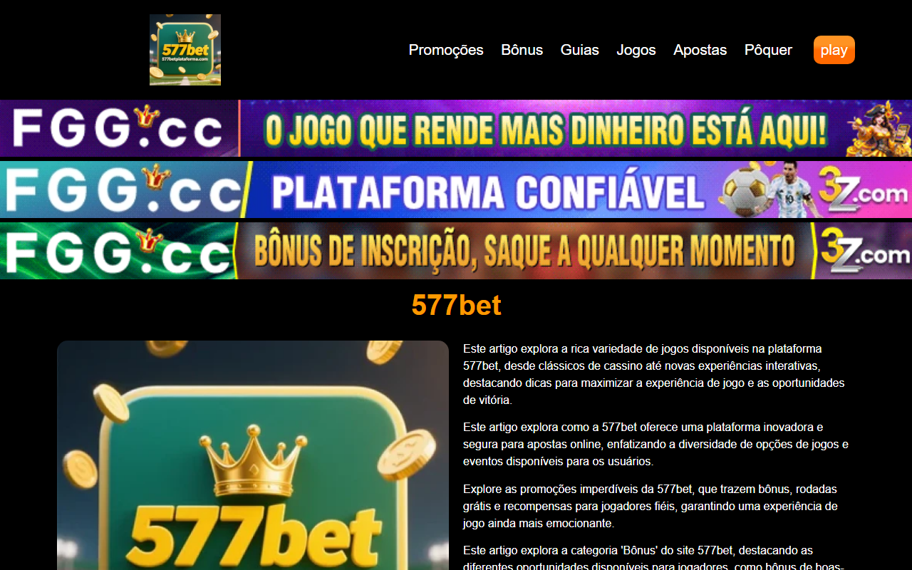577betplataforma.com screenshot