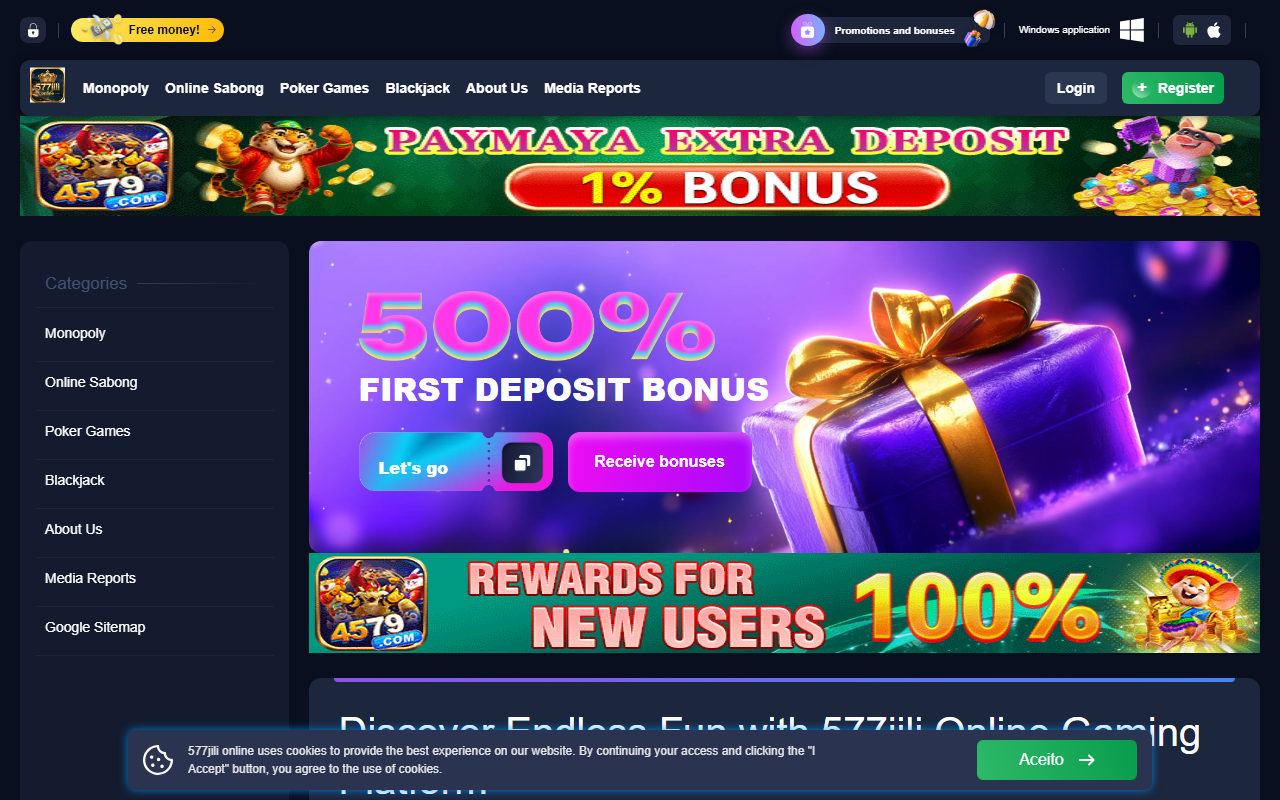 577jilionline.com screenshot