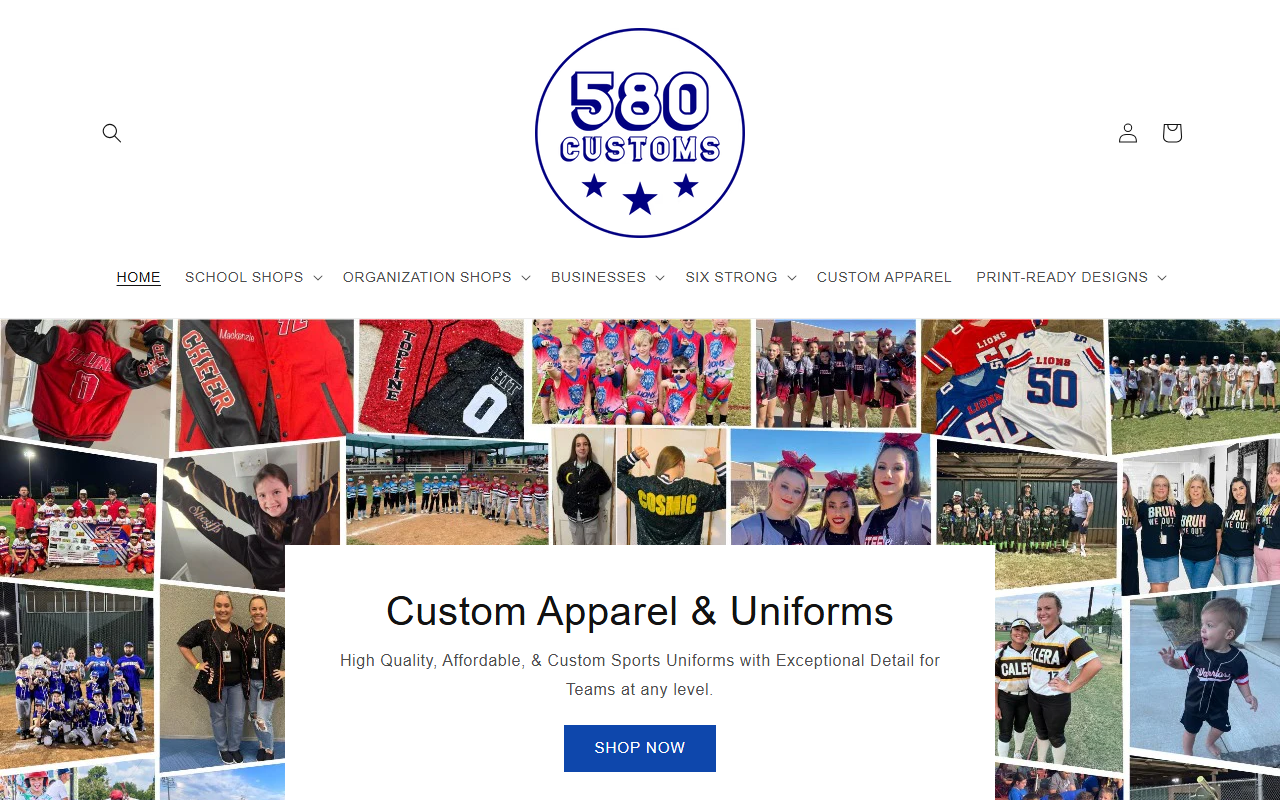 580customs.com screenshot