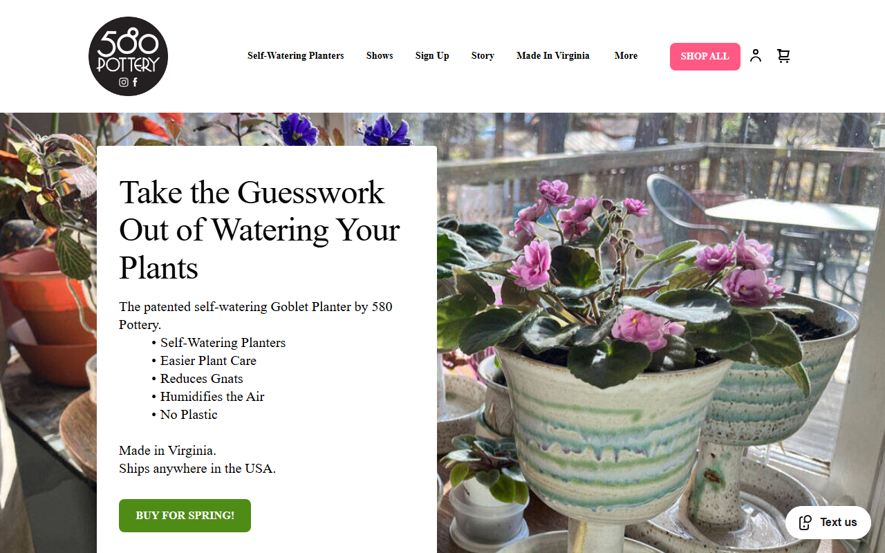 580pottery.com screenshot