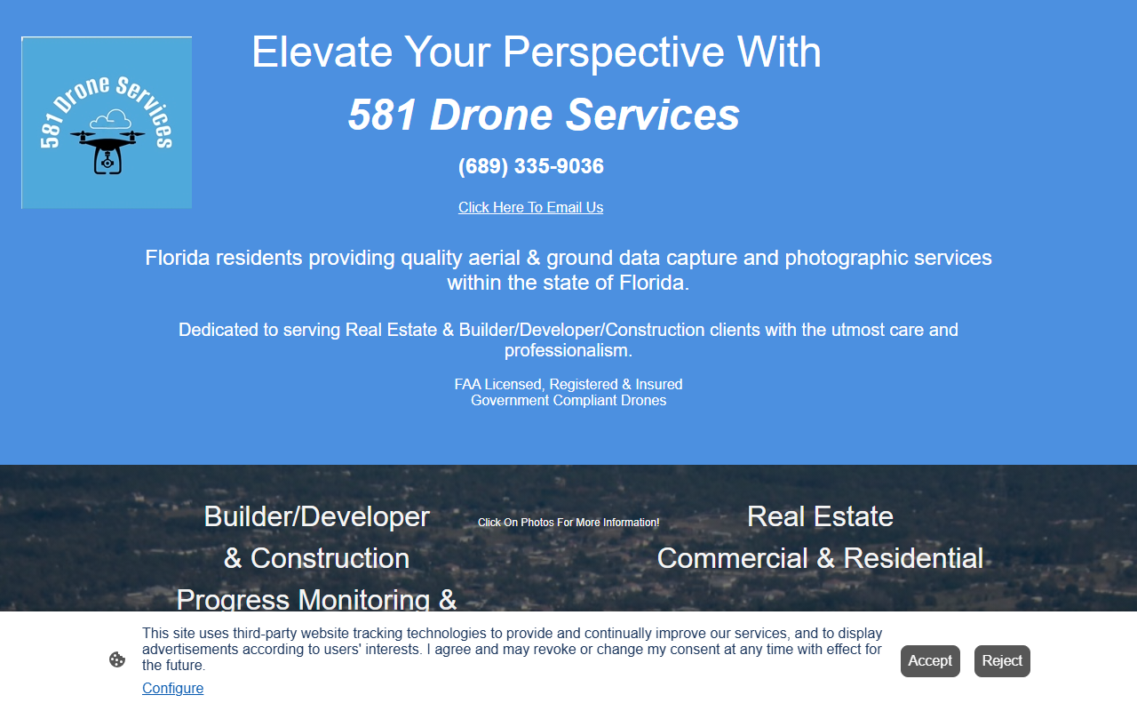 581droneservices.com screenshot