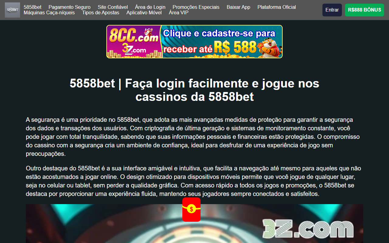 5858betcom.com screenshot