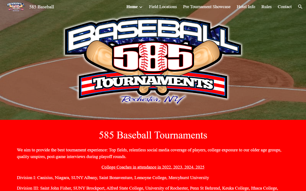 585baseball.com screenshot
