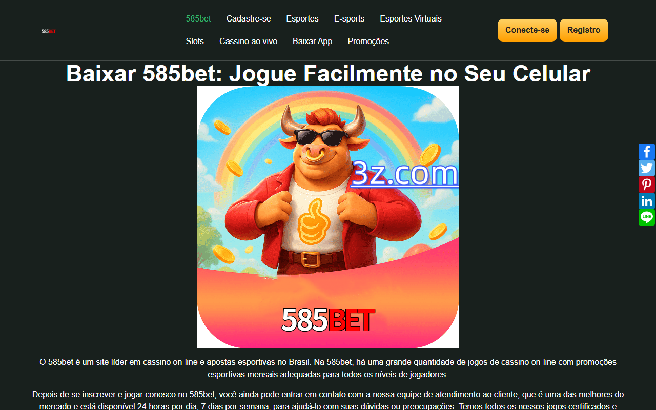 585betcassino.com screenshot