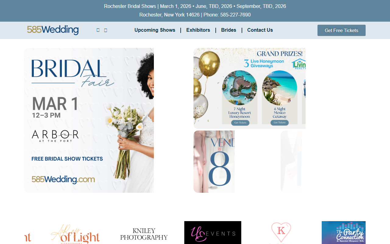 585wedding.com screenshot