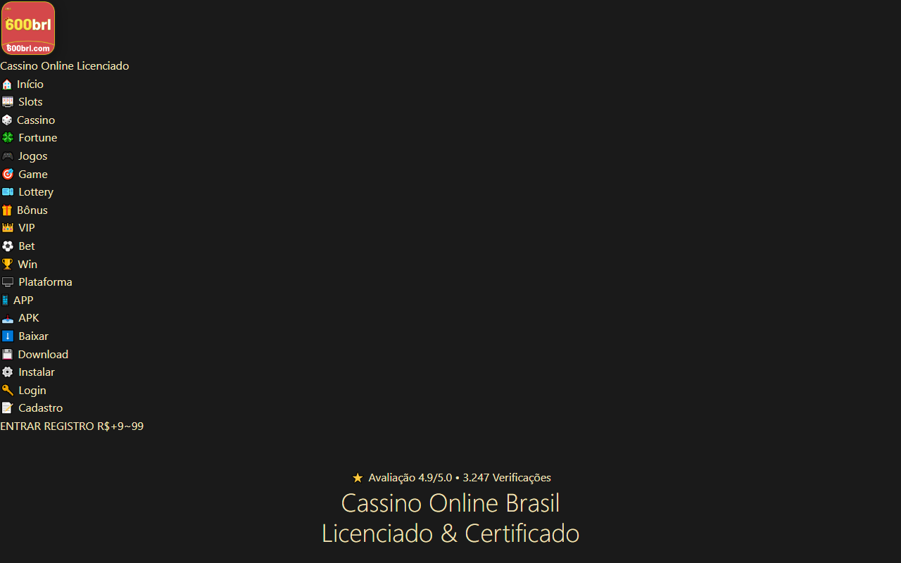 600brlslots.com screenshot