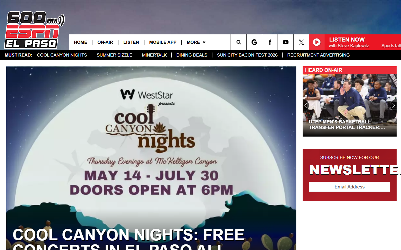600espnelpaso.com screenshot