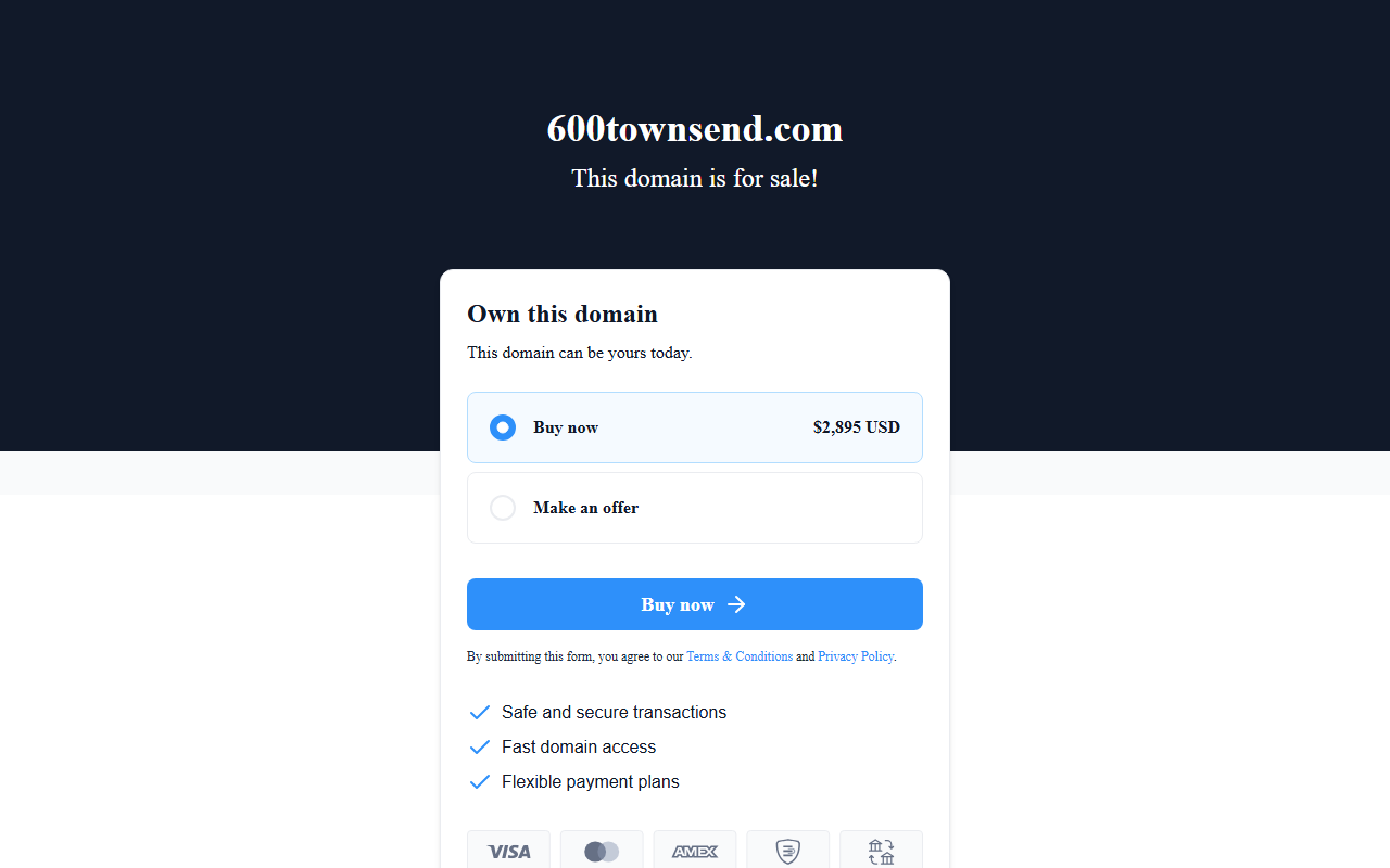 600townsend.com screenshot