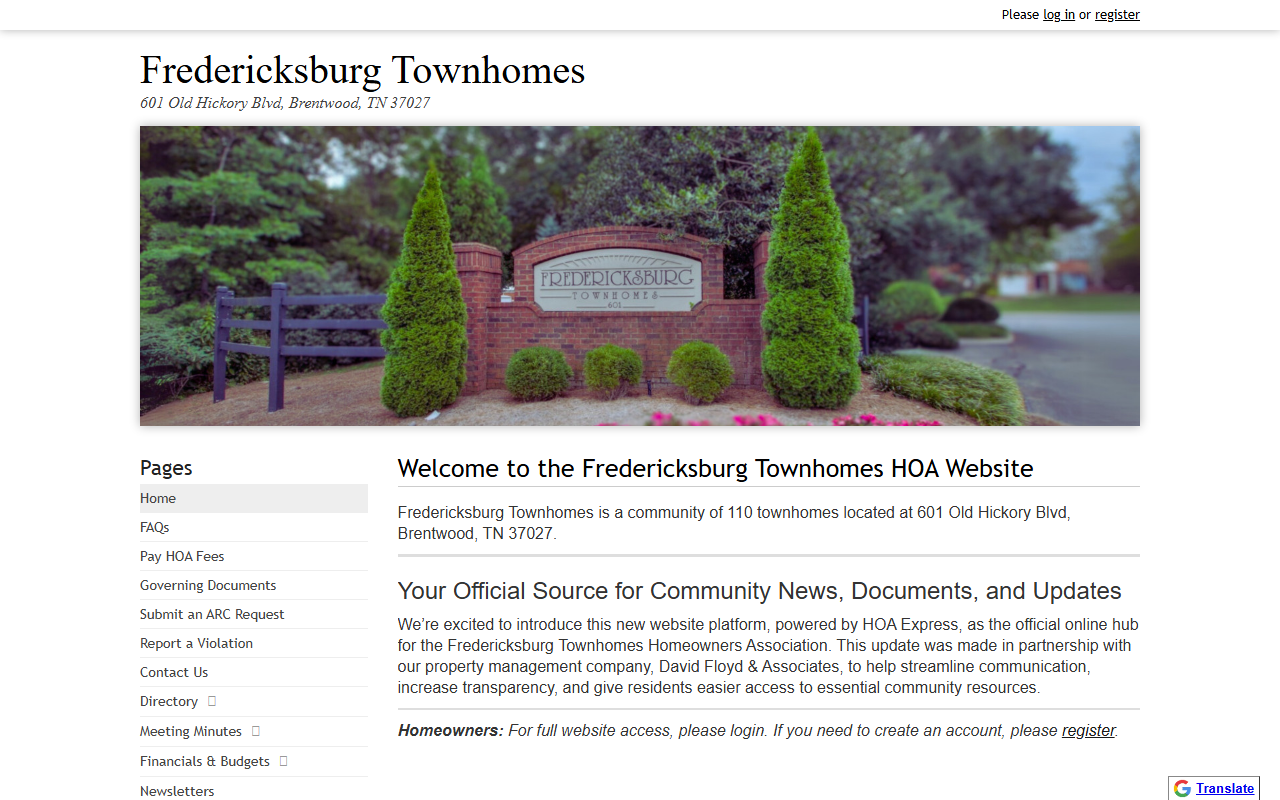 601brentwood.com screenshot