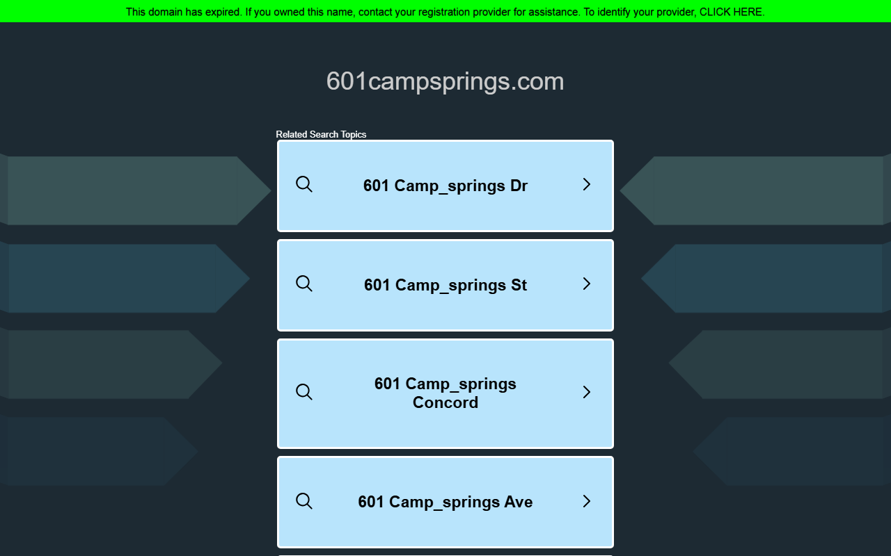 601campsprings.com screenshot
