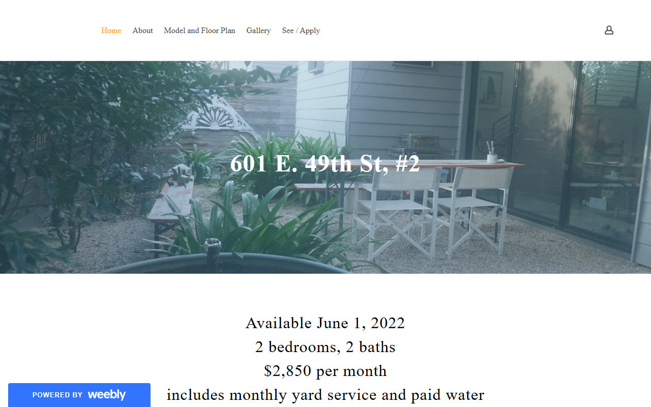 601cottage.com screenshot