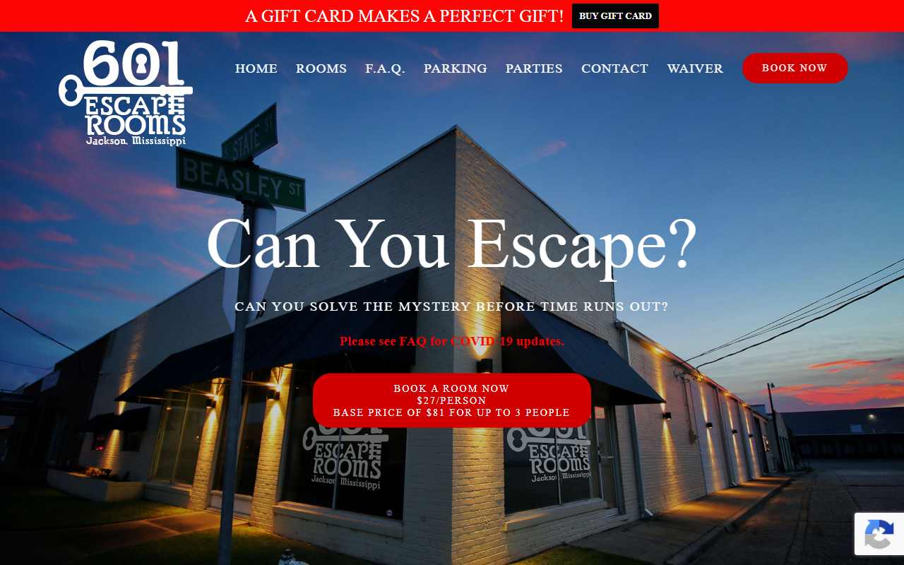 601escaperooms.com screenshot