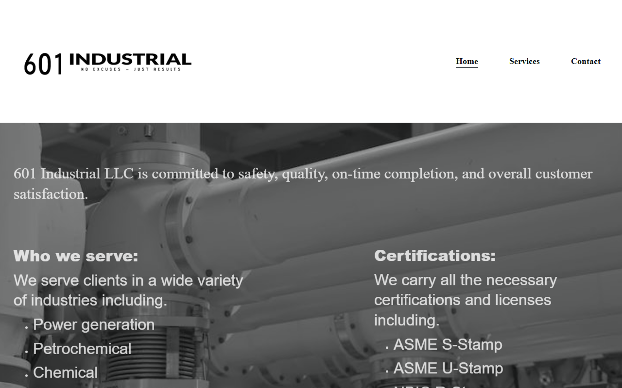 601industrial.com screenshot