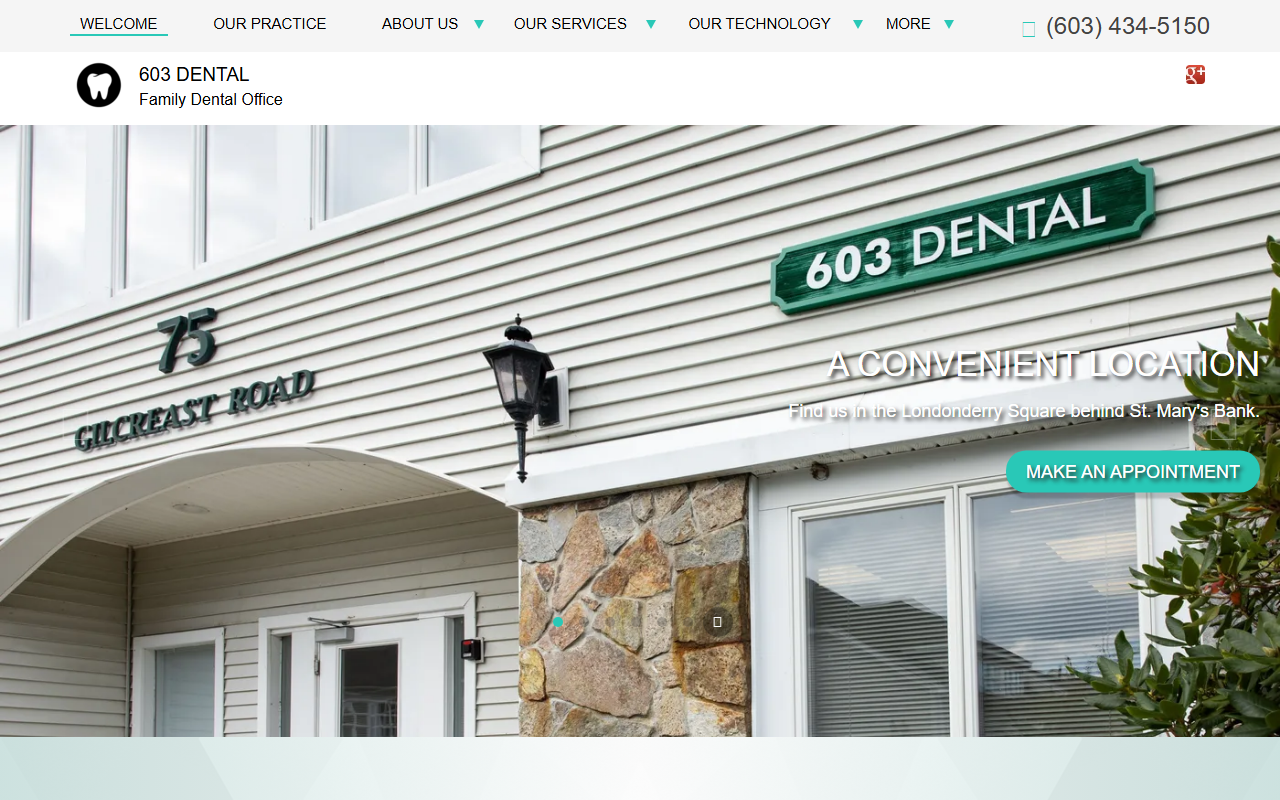 603dentalnh.com screenshot