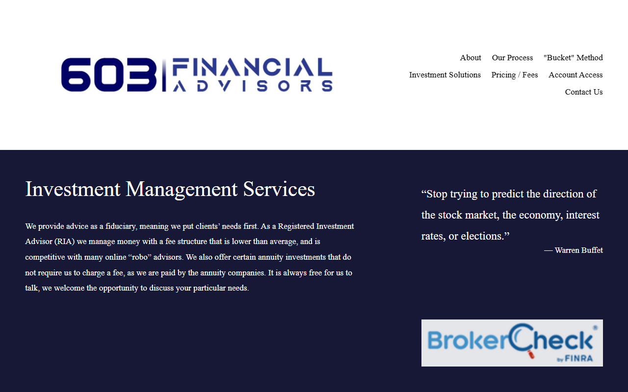 603financial.com screenshot