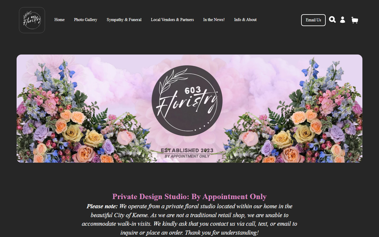 603floristry.com screenshot