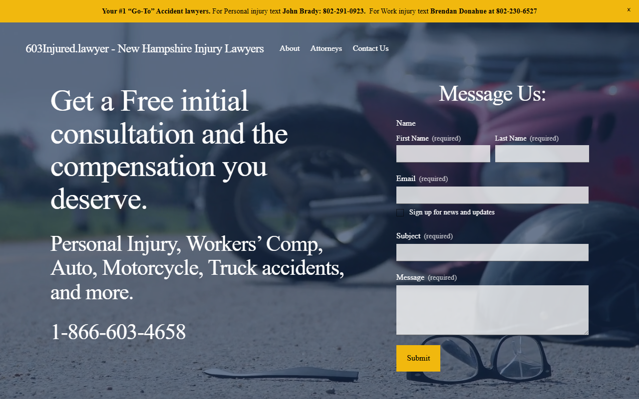 603injured.com screenshot