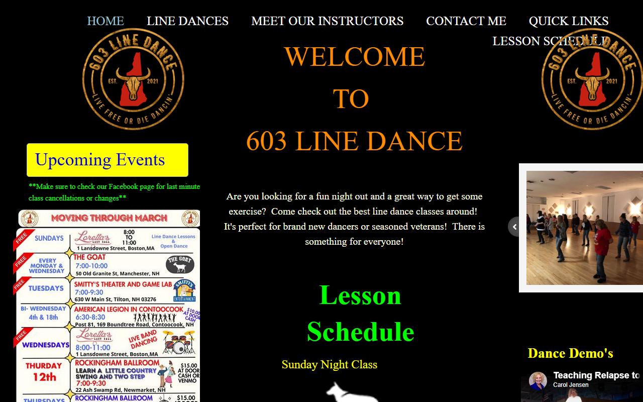 603linedance.com screenshot