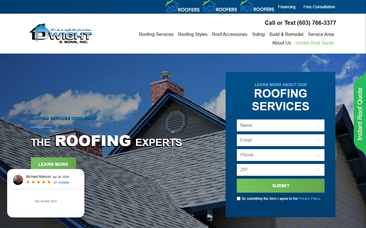 603newroof.com screenshot