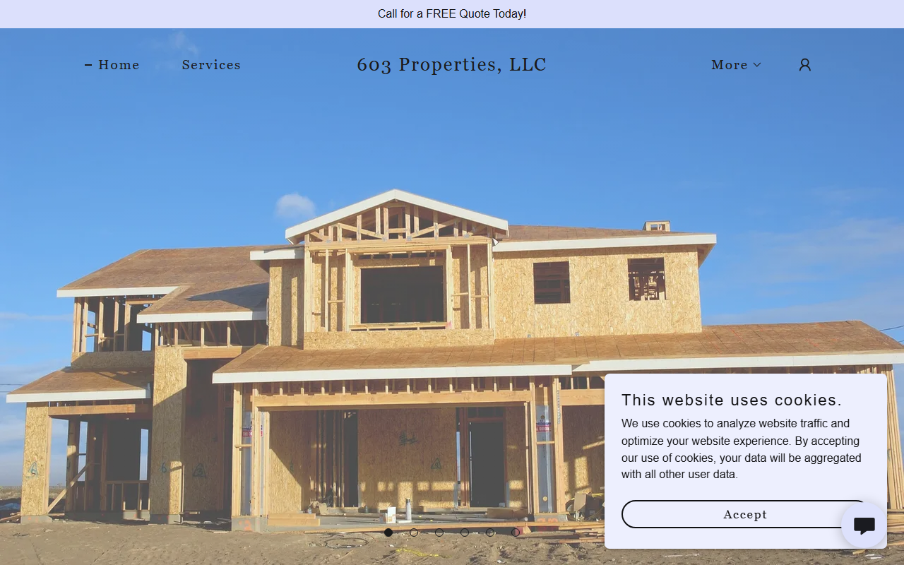 603propertiesllc.com screenshot