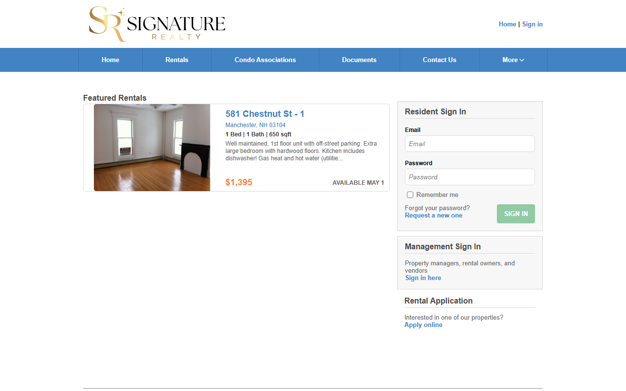 603rentals.com screenshot
