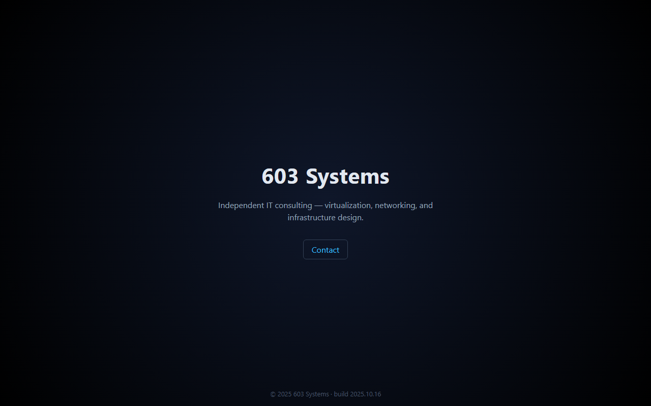 603systems.com screenshot