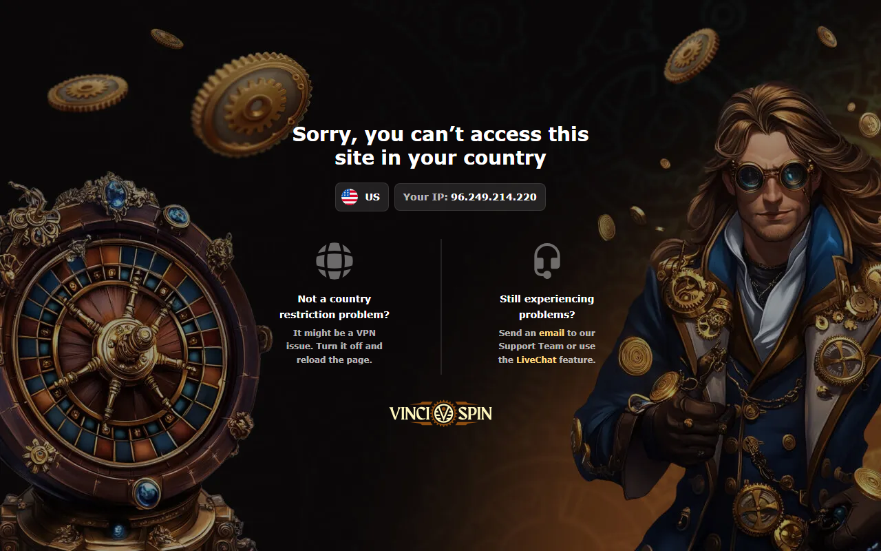 603vincispin.com screenshot