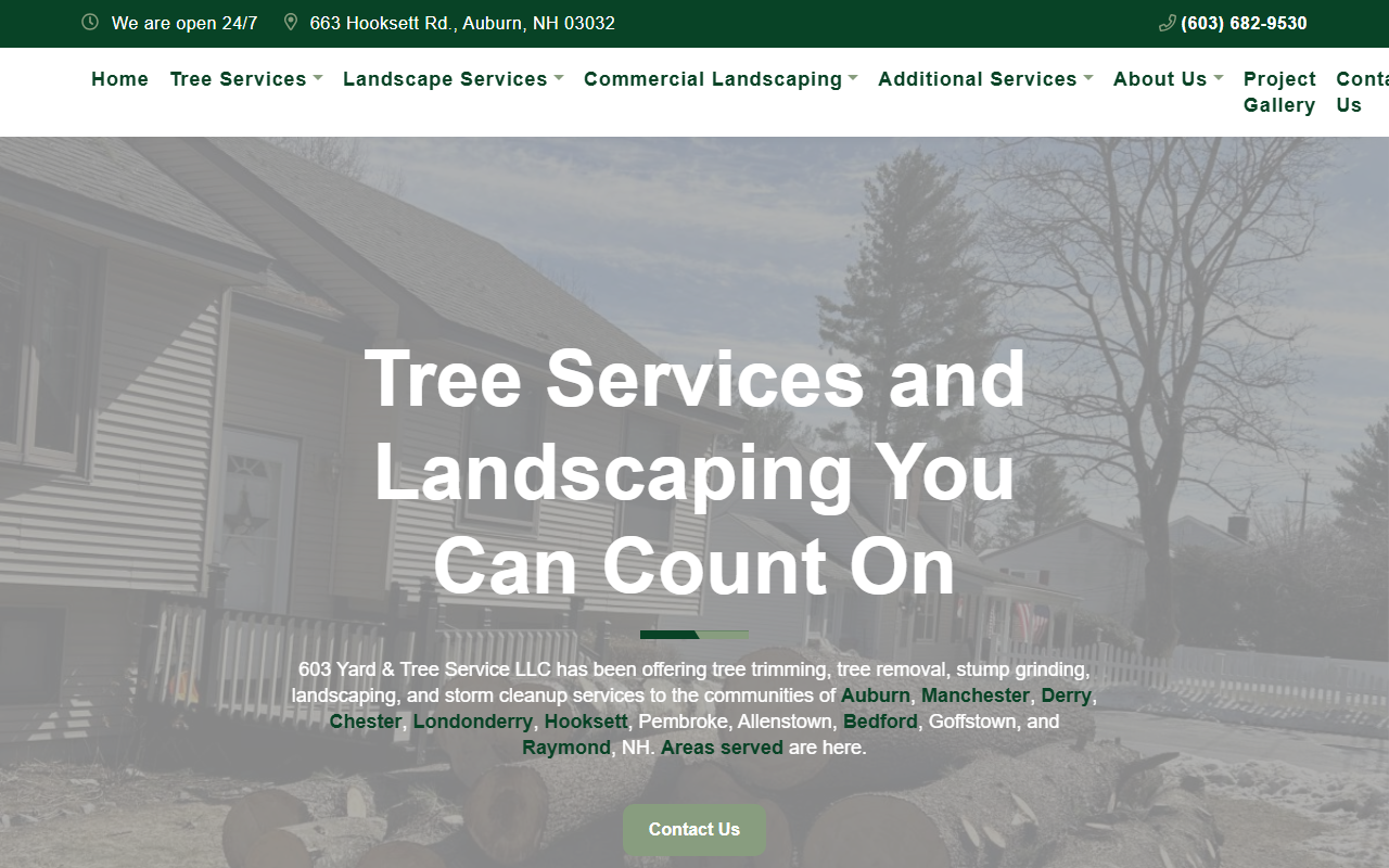 603yardandtree.com screenshot