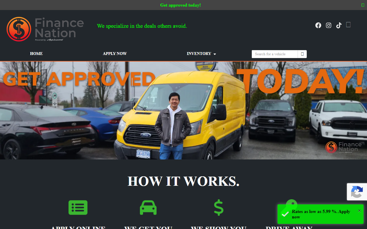 604autofinance.com screenshot