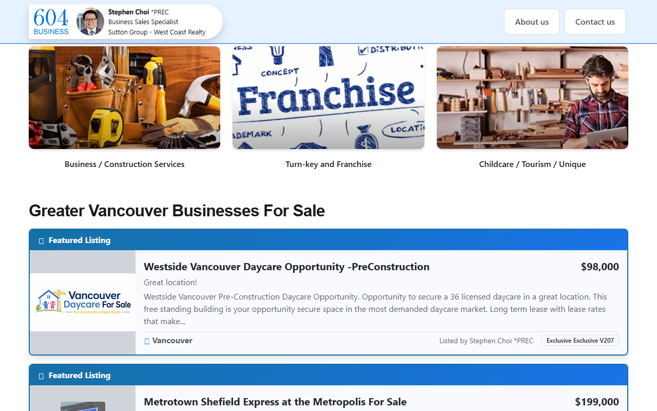 604business.com screenshot