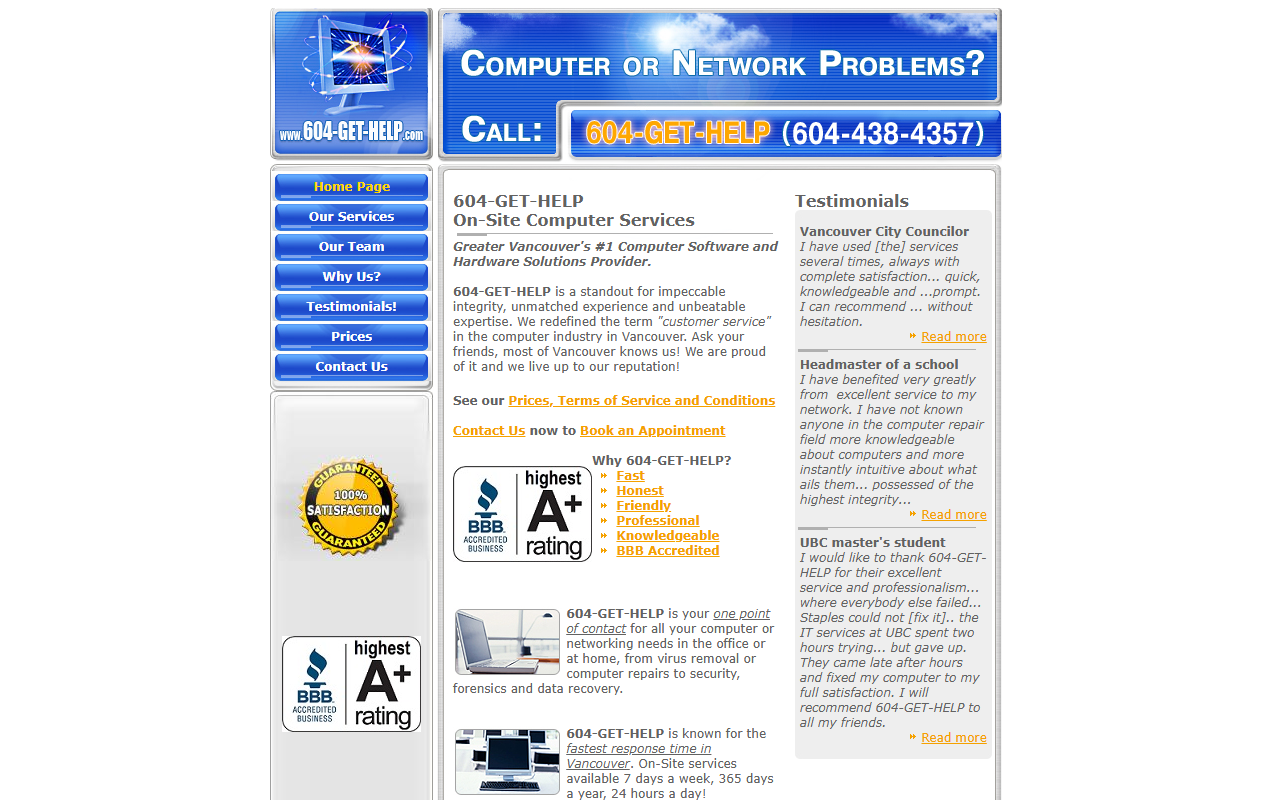 604gethelp.com screenshot