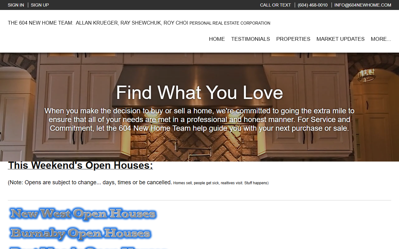 604openhouse.com screenshot