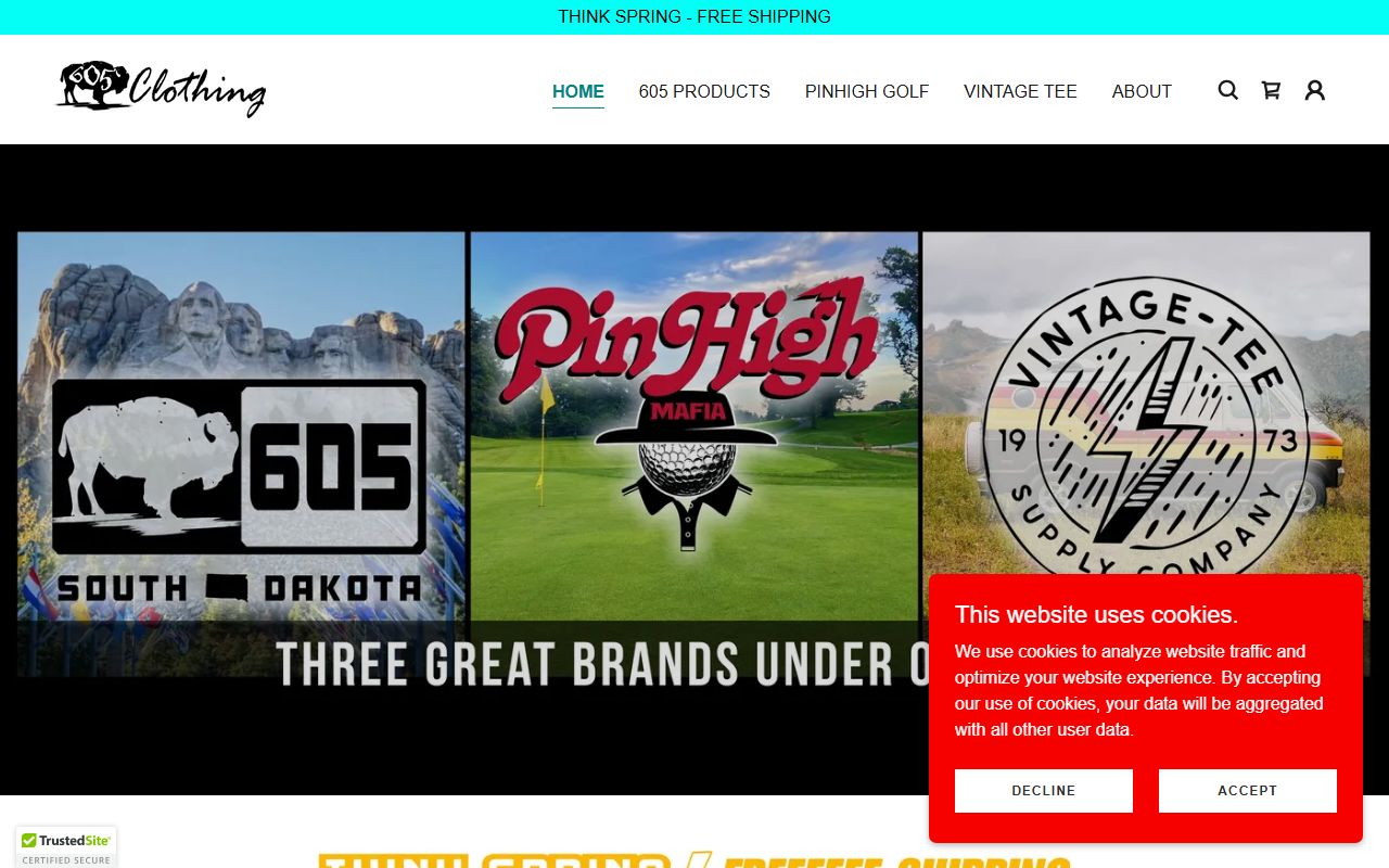 605clothing.com screenshot