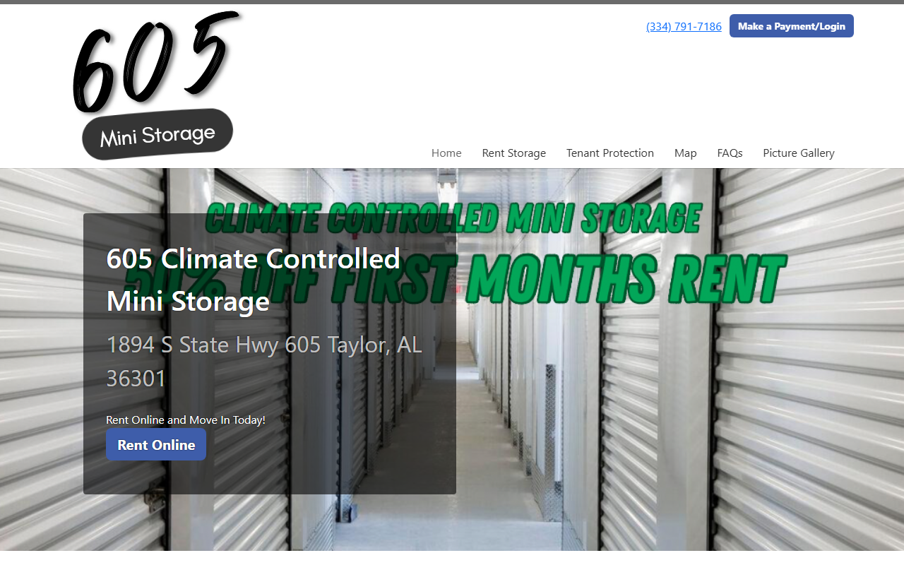 605ministorage.com screenshot