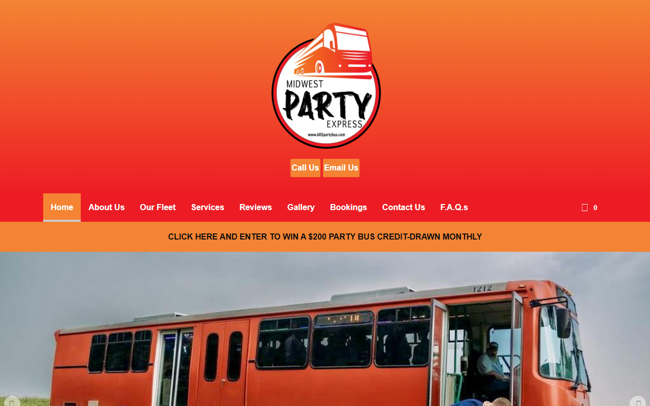 605partybus.com screenshot