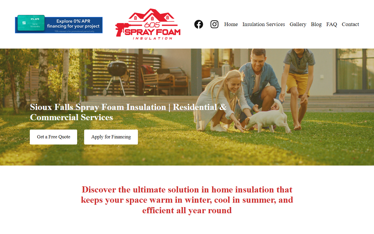 605sprayfoam.com screenshot