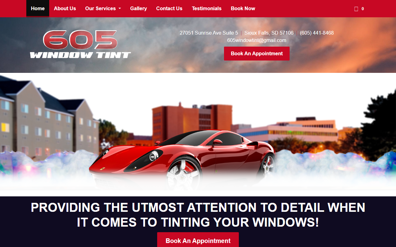 605windowtint.com screenshot