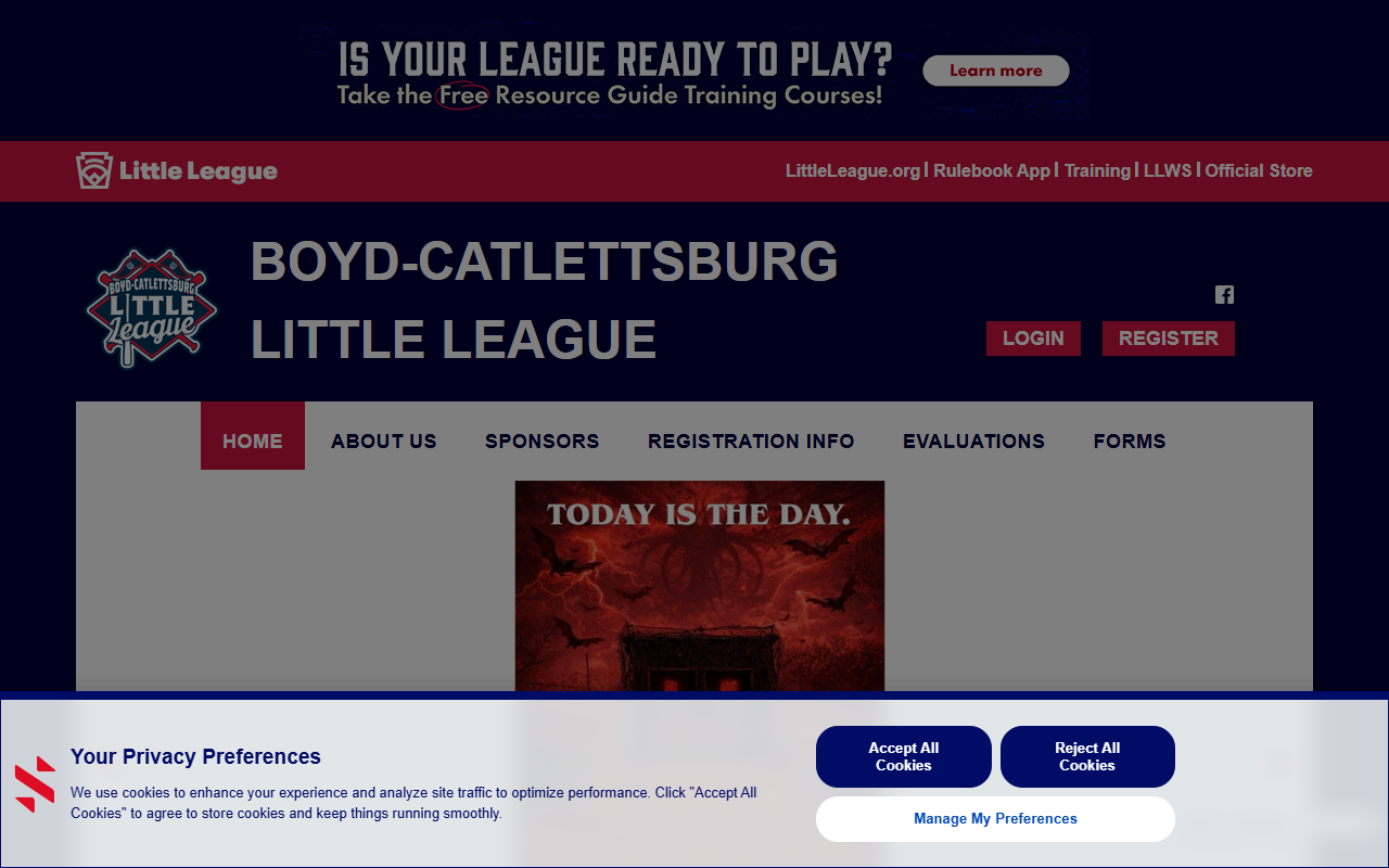 606littleleague.com screenshot