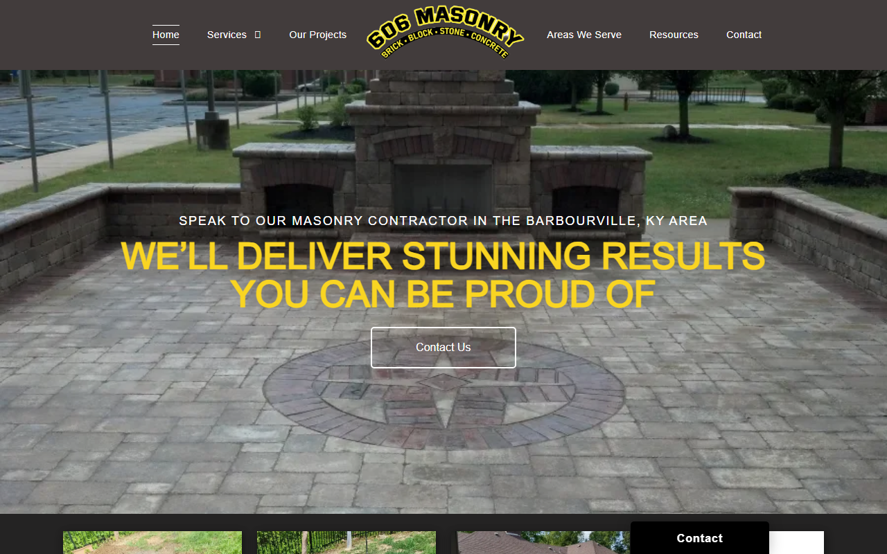 606masonry.com screenshot