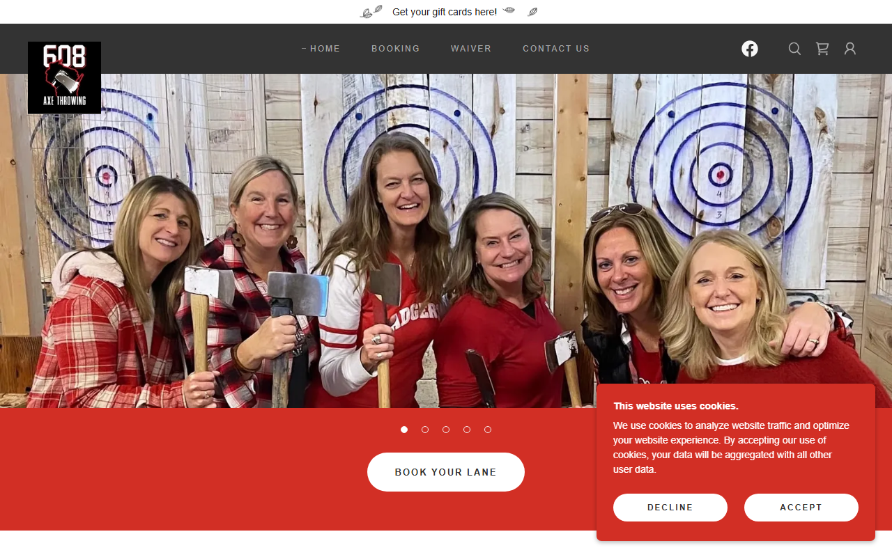 608axethrowing.com screenshot