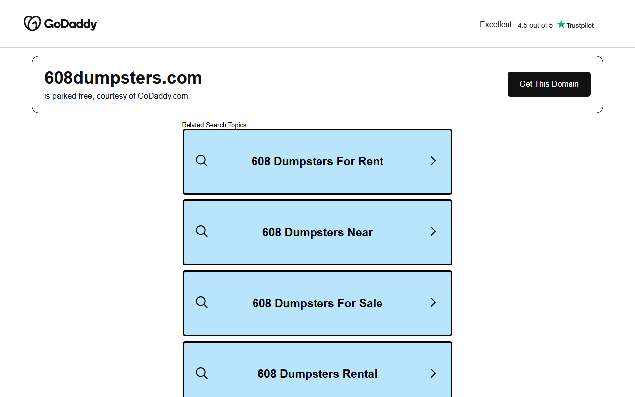 608dumpsters.com screenshot