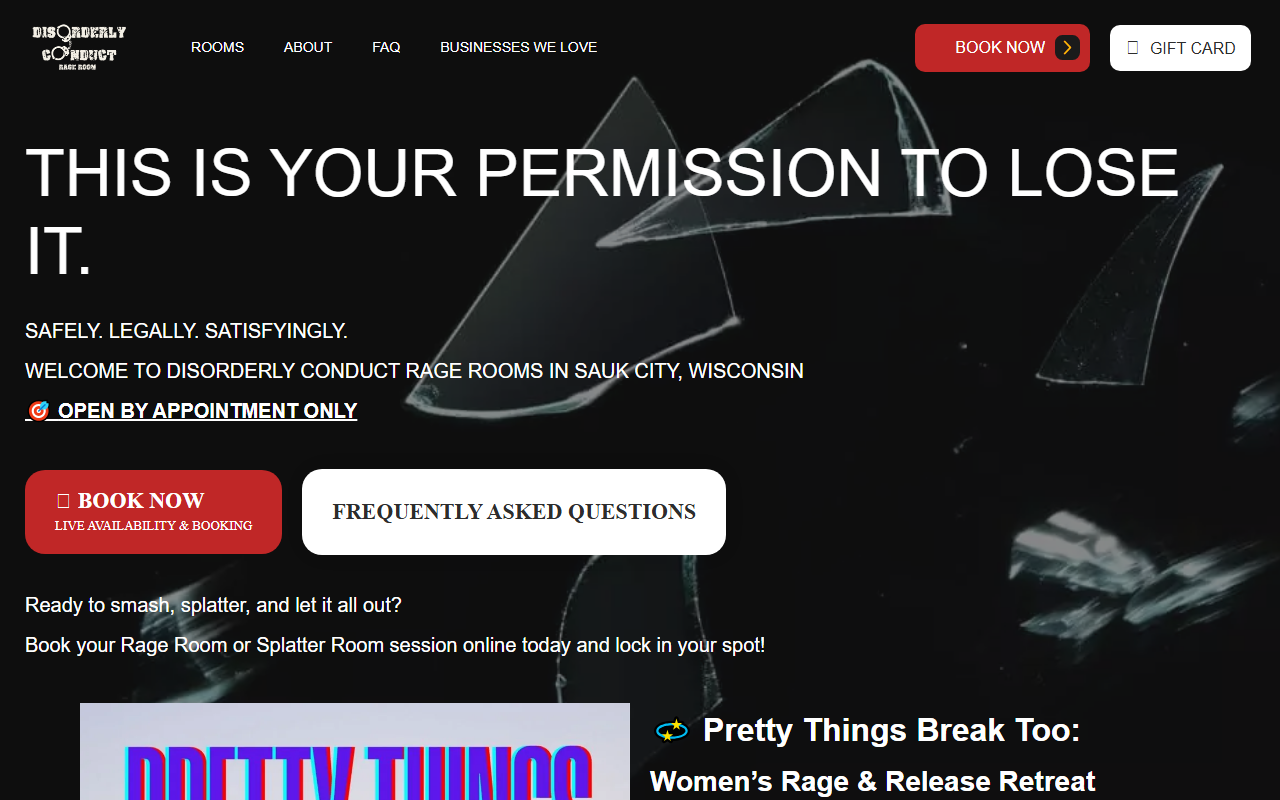 608rageroom.com screenshot
