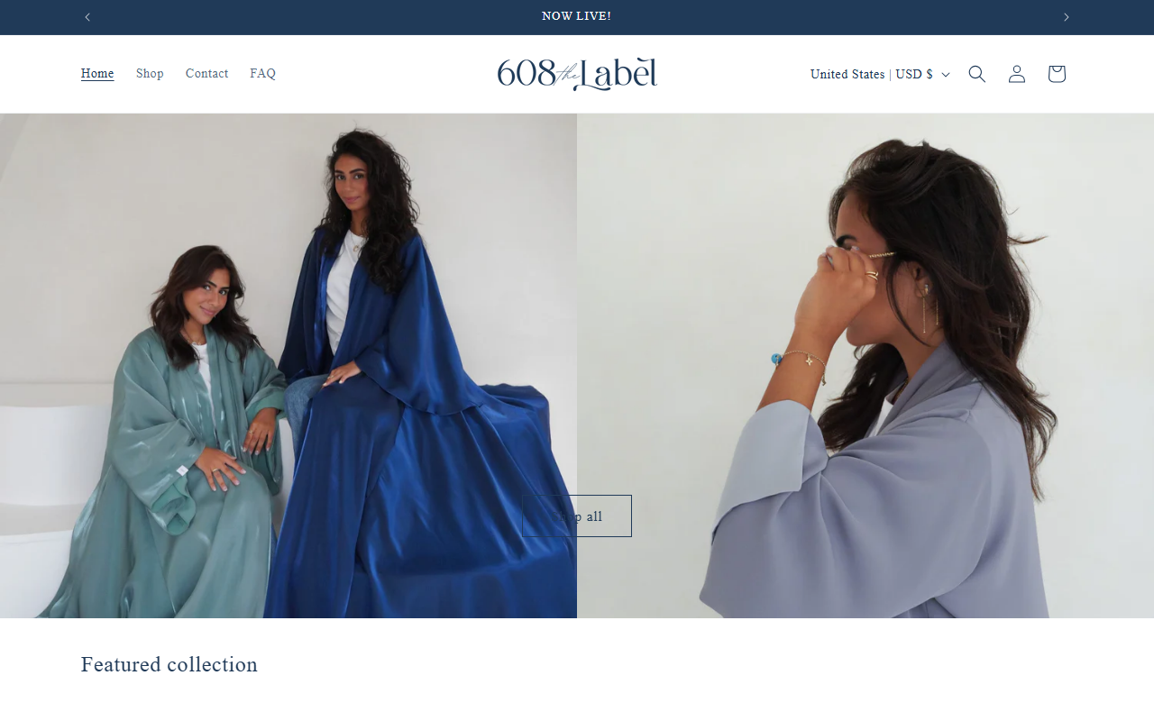 608thelabel.com screenshot