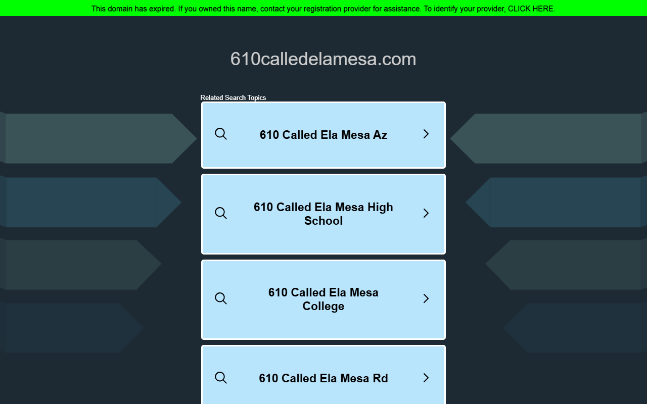 610calledelamesa.com screenshot