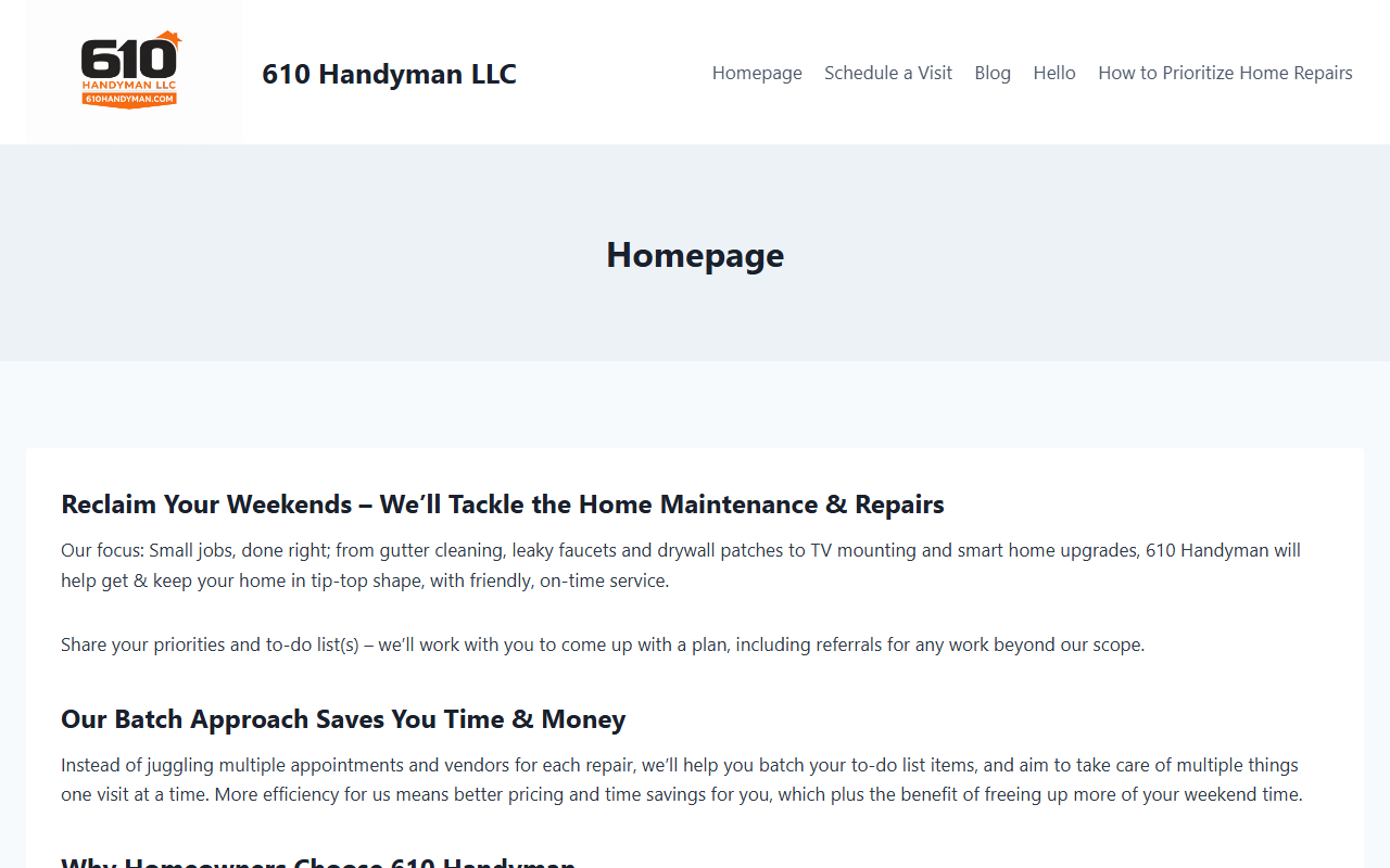 610handyman.com screenshot