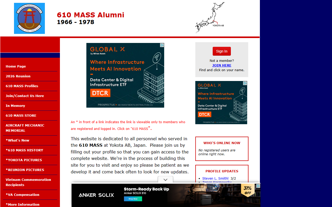 610massalumni.com screenshot
