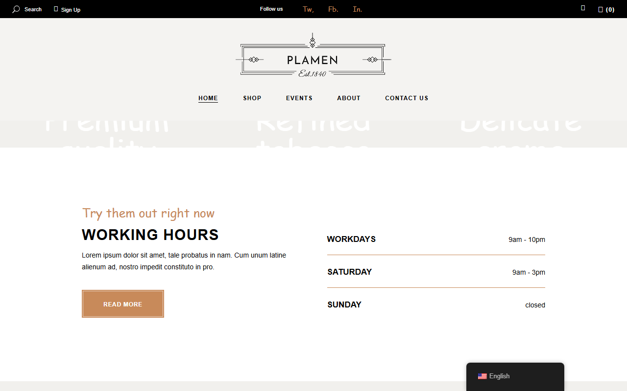 612cigarlounge.com screenshot