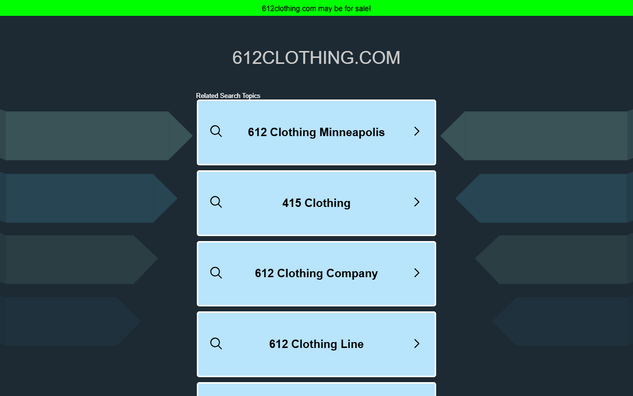 612clothing.com screenshot