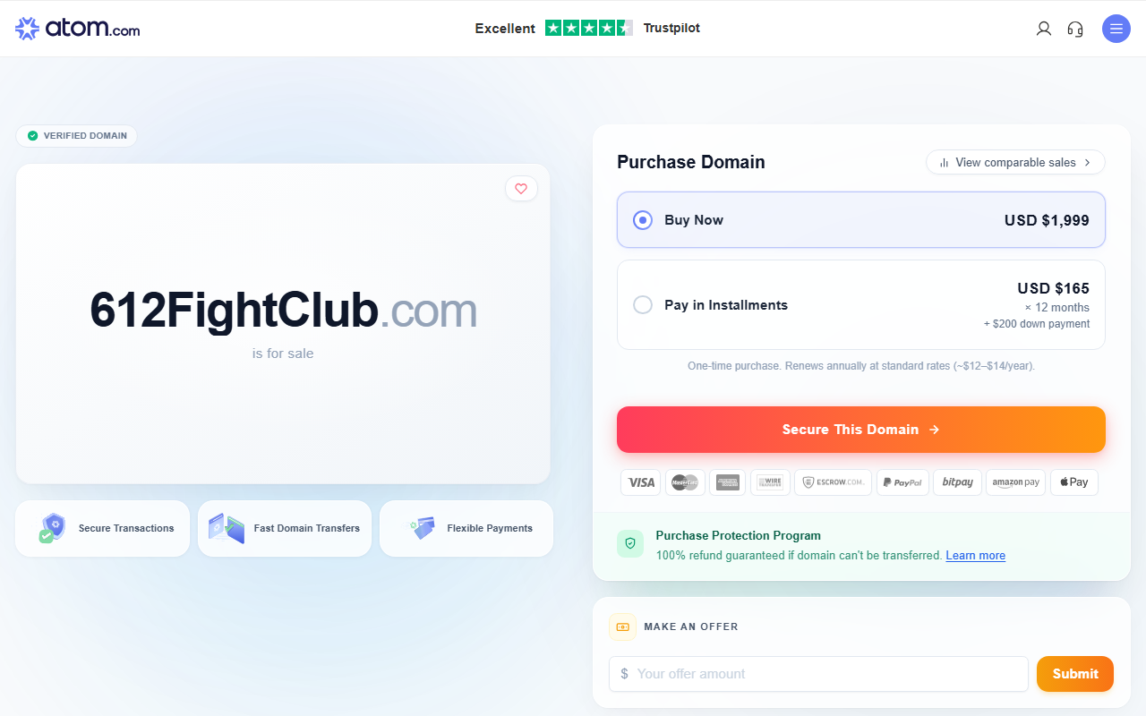 612fightclub.com screenshot